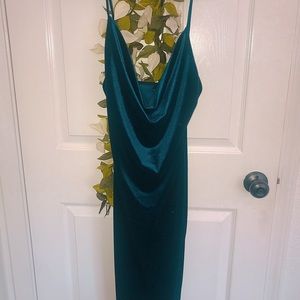 Velvet Navy Blue Dress